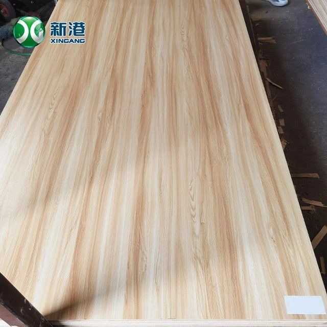 22mm Thickness Surface Wood Grain Melamine Paper High Strength Plywood For Furniture